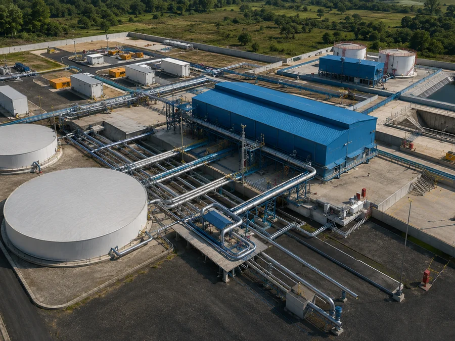 Crude oil receiving and dispatch facility